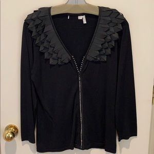 Black top with crystal embellishment